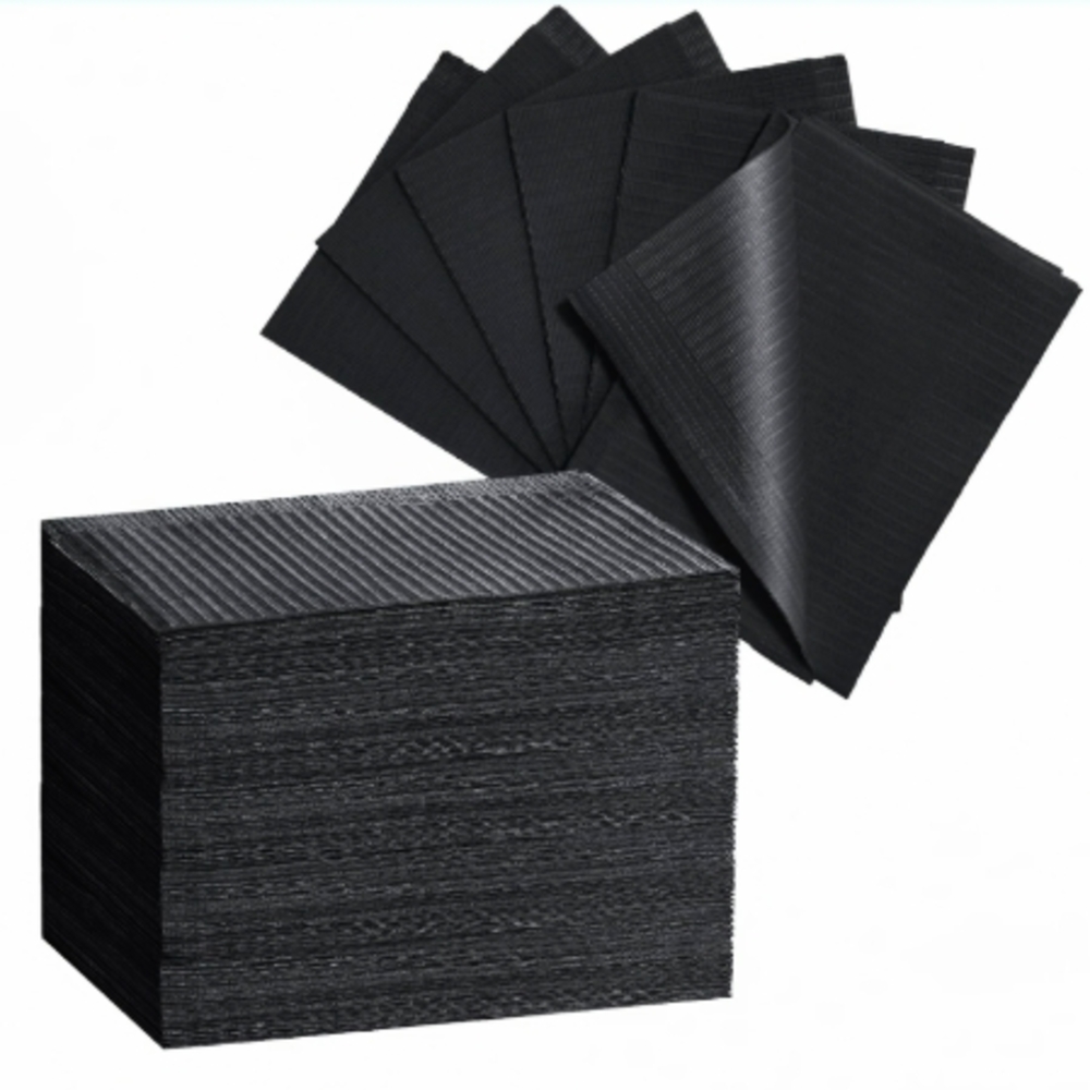 Black Disposable Paper Towels Nail Tech, Tattoos, Piercings 50pk.